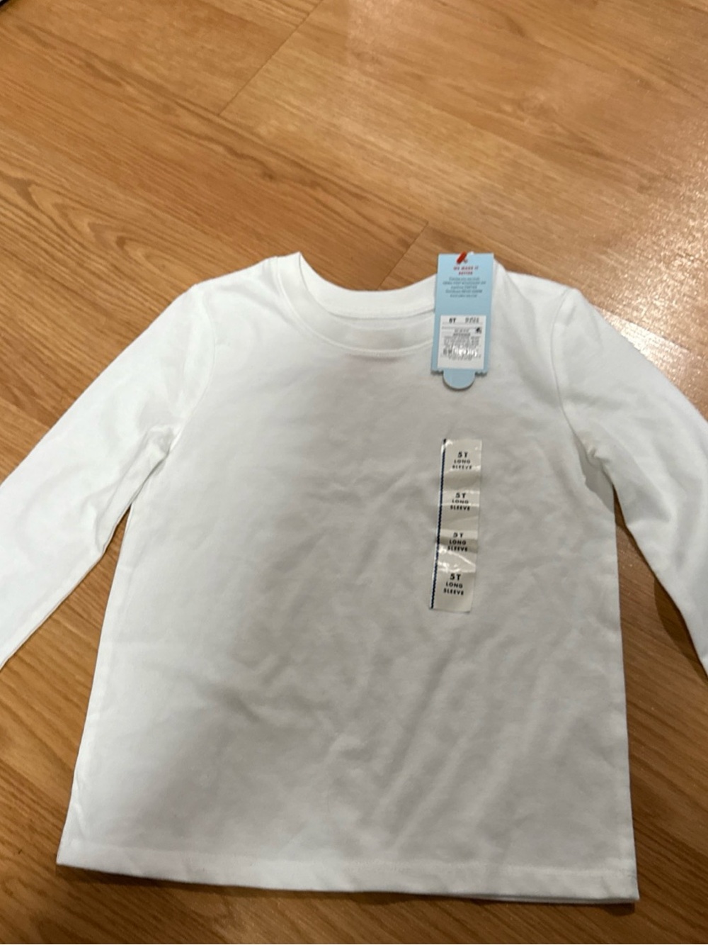 Girls Cat & Jack Long Sleeved Shirt White S-5TNEW..345